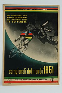 Manifesto pubblicitario, Unione Ciclistica Internazionale Campionati del Mondo 1951.jpg
