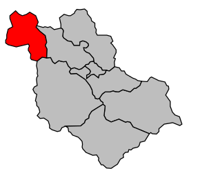 Kanton na mapě arrondissementu Briançon