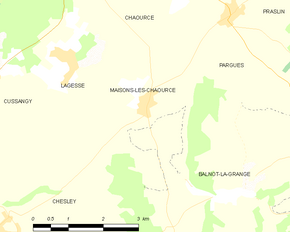 Poziția localității Maisons-lès-Chaource