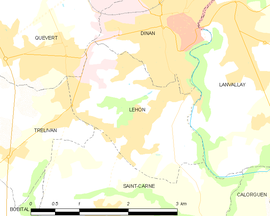 Mapa obce Léhon