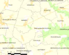 Poziția localității Saint-Aubin-d'Écrosville