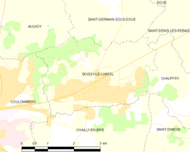 Mapa obce Boissy-le-Châtel