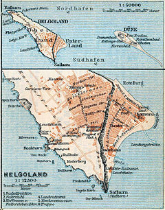 A map of Heligoland from 1910, 14 years after Bruckner's death Map helgoland 1910.jpg