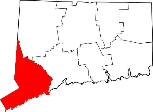 Map of Southwestern Connecticut