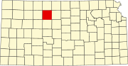 Map of Kansas highlighting Rooks County Map of Kansas highlighting Rooks County.svg