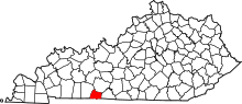 Harta e Simpson County në Kentucky