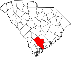 Map of South Carolina highlighting Colleton County.svg