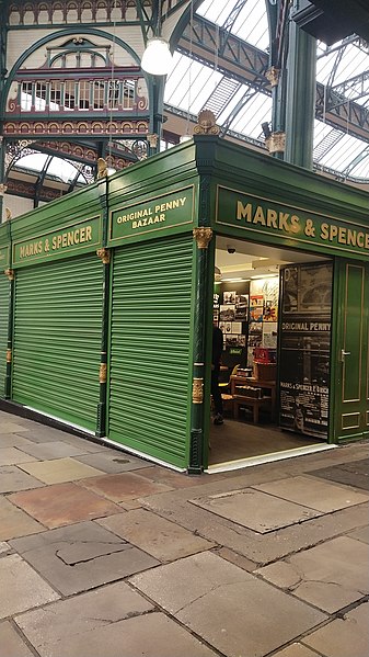 File:Marks and Spencer Original Stall Leeds Kirkgate Market 2023.jpg