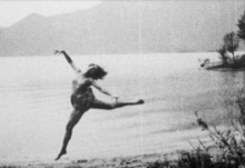 German expressionist dance therapist Mary Wigman (Wiegmann) in Monte Verità on Lake Maggiore, enrolled at the Rudolf von Laban School for Art, between 1913-1918