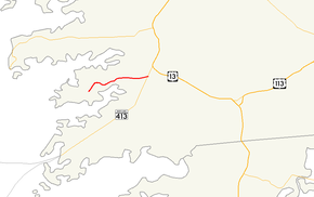 Une carte du comté de Somerset, Maryland montrant les routes principales.  Maryland Route 361 va d'Upper Fairmount East à MD 413 près de Westover.