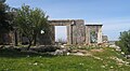 Ruïnes van de 2e eeuwse synagoge van Rashbi in Meron, een stad aan de voet van de Meronberg in het Israëlische deel van Boven-Galilea.