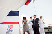 Мишел Обама – „кръстница“ на кораб на бреговата охрана, 2010 година