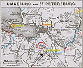 Historiska slagorter runt Sankt Petersburg.