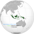 This is the map of countries and territories that won at the Miss Cosmo pageant.