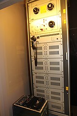 Mobira 800-NDB non-directional beacon located in the Finnish Air Force signals museum