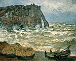 Claude Monet, Stormigt hav vid Étretat (1883).