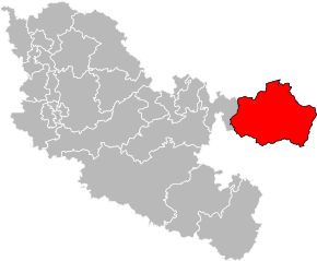 Kanton na mapě departementu Moselle