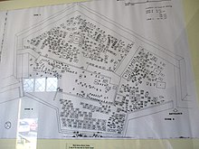 1930 map by Captain Charles Zammit, splitting the site into 3 sectors Msida Bastion cemetery - map by Charles Zammit 1930.jpg