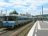 Three trains meet at Mugi station in 2010