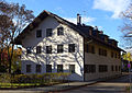 Two-storey saddle roof house