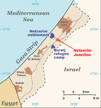 На мапі зображено частину Ізраїля, а також на заході зображено Сектор Гази та Середземне море. На півдні зображено частину Єгипта.