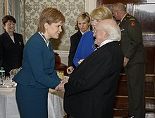 First minister Sturgeon with the President of Ireland, 2016 Nicola Sturgeon meets with Michael Higgins, President of Ireland.jpg