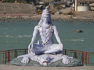 Shiva statue near Parmarth Niketan which was washed away by the 2013 flood on River Ganga
