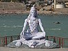Shiva Statue on the bank of Ganges