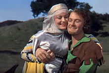 Olivia de Havilland and Errol Flynn in The Adventures of Robin Hood trailer.JPG