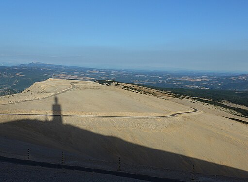 Shadow of Mont Ventoux on itself