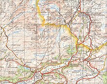 Extract from the 1962 OS one-inch map showing the section of line from Tan-y-Bwlch to Blaenau Ffestiniog Ordnance Survey One-inch Sheet 116 Tan y Bwlch Ffestiniog extract.jpg