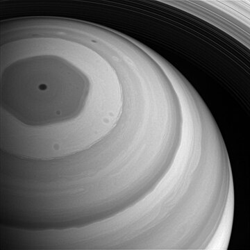 Saturn's hexagon