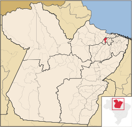 Localização de Belém no Pará.