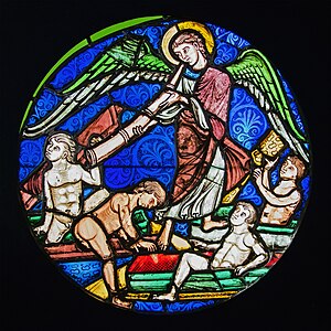 Kebangkitan orang mati (akhir abad ke-12) (Musée de Cluny)