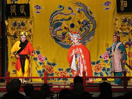 Unha presentación tradicional da ópera de Pequín