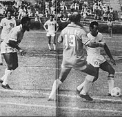 1970s Soccer USA - NASL Action: New York Cosmos defender Andranik