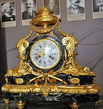 Pendulum clock in Bourvallais Hotel, Paris, France