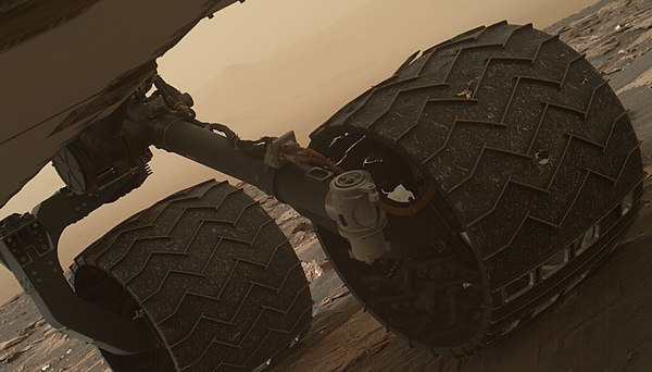 Curiosity's wheels on Mars, 2017