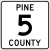 Pine County 5-yo'nalish MN.svg
