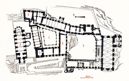 Plan du palais des Papes d'Avignon par Joseph ROSIER.jpg