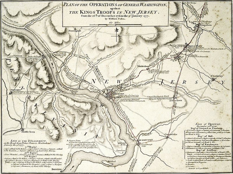 File:Plan of the Operations of General Washington, against the Kings Troops in New Jersey, from the 26th. of December, 1776, to the 3d. January, 1777.jpg