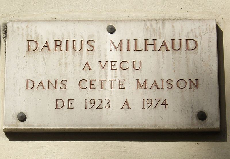 File:Plaque Darius Milhaud, 10 boulevard de Clichy, Paris 18.jpg
