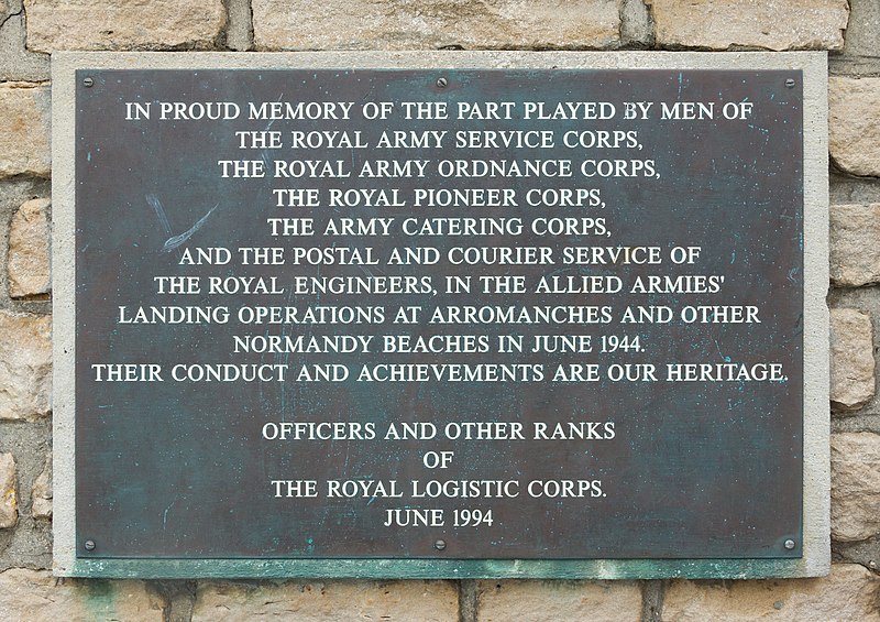 File:Plaque royal logistic corps 1944 1994.jpg