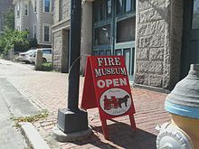 Музей на пожар в Портланд sign.jpg