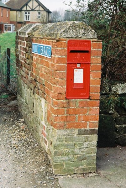 File:Postbox in end of wall, Wiley Terrace - geograph.org.uk - 476179.jpg