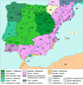 Mapa etnològic de la península ibèrica basat en els topònims tipus «-briga»/«ili-»,«ilu-»