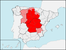 Two possible interpretations of the territory of modern Castile Provinzen kastilien.svg