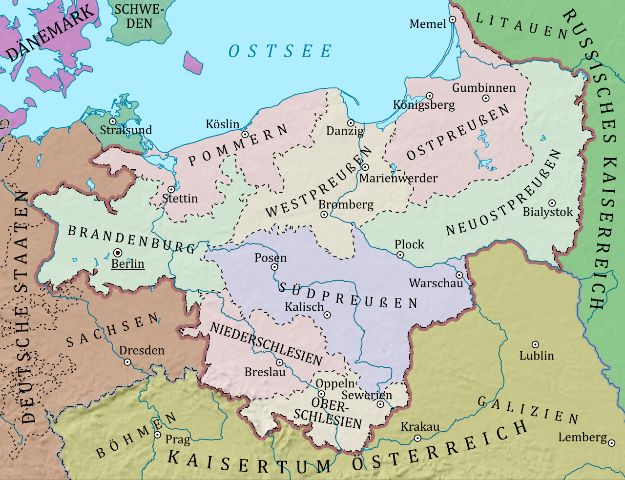 prussia on world map