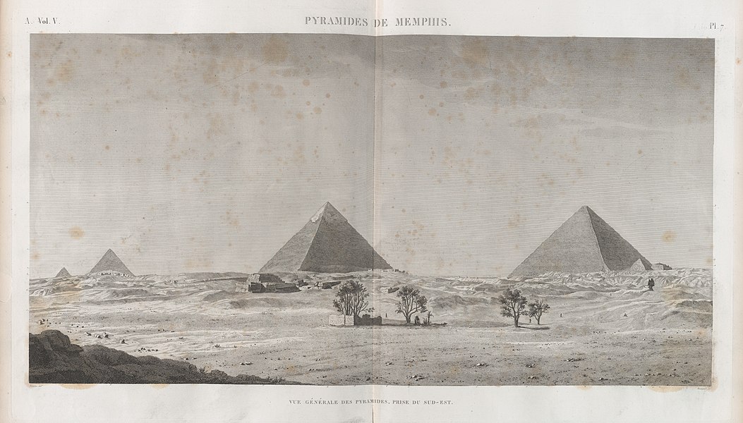 Pl.7 - Vue générale des pyramides, prise du sud-est