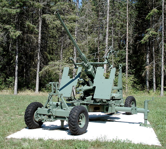 40 mm Bofors Mk 1 LAA gun.